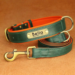 Personalized Premium Custom Dog Collar & Leash Set